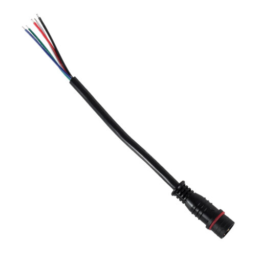 GloboStar® GloboStar® 90705 Ταχυσύνδεσμος Τροφοδοσίας για Wall Washer και Προβολείς IP65 - 5 Καλώδια +/- σε Power Connector 5 PIN Male για Πολύχρωμα RGB+RGBW