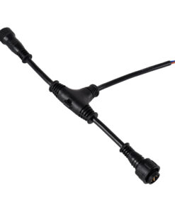 GloboStar® GloboStar® 90707 Ταχυσύνδεσμος Τροφοδοσίας T για Wall Washer και Προβολείς IP65 - 2 Καλώδια +/- σε Power Connector 5 PIN Female & Power Connector 5 PIN Male για Πολύχρωμα RGB+RGBW