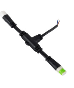 GloboStar® GloboStar® 90709 Ταχυσύνδεσμος Τροφοδοσίας T για Wall Washer Tuber - 2 Καλώδια +/- σε Power Connector 5 PIN Male & Power Connector 5 PIN Female για Πολύχρωμα RGB+RGBW Tuber