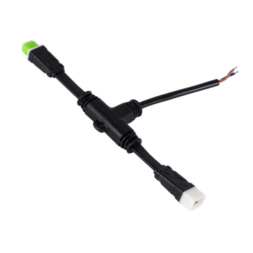 GloboStar® GloboStar® 90711 Ταχυσύνδεσμος Τροφοδοσίας T για Wall Washer Tuber - 2 Καλώδια +/- σε Power Connector 5 PIN Male & Power Connector 5 PIN Female για Πολύχρωμα RGB+RGBW Tuber