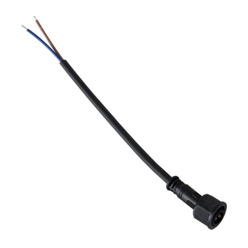 GloboStar® GloboStar® 90715 Ταχυσύνδεσμος Τροφοδοσίας για Wall Washer IP65 - 2 Καλώδια +/- σε Power Connector 2 PIN Male για Μονόχρωμα Wall Washer
