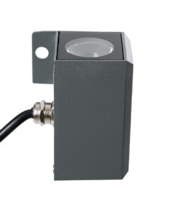 GLOBOSTAR® WALLLIGHT-DONA 90730 Γωνιακό Φωτιστικό LED 10W 850lm 10° DC 24V Αδιάβροχο IP66 Πορτοκαλί 2200K Dimmable - Γκρι Ανθρακί - Μ8 x Π8 x Υ6cm - 3 Χρόνια Εγγύηση 14 90730 5