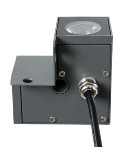 GLOBOSTAR® WALLLIGHT-DONA 90730 Γωνιακό Φωτιστικό LED 10W 850lm 10° DC 24V Αδιάβροχο IP66 Πορτοκαλί 2200K Dimmable - Γκρι Ανθρακί - Μ8 x Π8 x Υ6cm - 3 Χρόνια Εγγύηση 15 90730 6