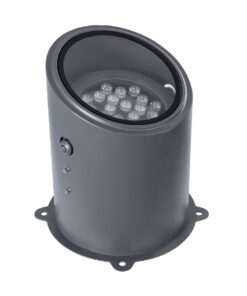 Alternative view of GloboStar® FLOOD-MILO 90737 Κινούμενος Προβολέας - Σποτ Φωτισμού Wall Washer για Φωτισμό Κτιρίων LED 24W 2160lm 10° AC 220-240V Αδιάβροχο IP67 Φ22 x Υ30cm Θερμό Λευκό 2700K - Γκρι Ανθρακί - 3 Χρόνια Εγγύηση