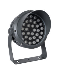 Alternative view of GLOBOSTAR® FLOOD-DIMO 90745 Προβολέας Σποτ Wall Washer με Αντιθαμβωτική Γρίλια LED 54W 4590lm 10° DC 24V Αδιάβροχο IP67 RGBW DMX512 Dimmable - Γκρι Ανθρακί - Μ26 x Π28 x Υ35cm - 3 Χρόνια Εγγύηση