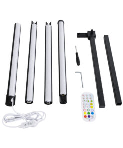 GLOBOSTAR® DIGICOLUMN 90763 Μοντέρνο Επιδαπέδιο Γραμμικό Ψηφιακό Φωτιστικό Digital Pixel Symphony Bar με RF Ασύρματο Χειριστήριο LED 16W 1280lm 180° DC 5V με USB 2.0 IP20 Πολύχρωμο RGB Dimmable - Μαύρο - Φ3 x Υ165cm - 2 Χρόνια Εγγύηση 25 90763 12