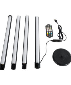 GLOBOSTAR® DIGICOLUMN 90764 Μοντέρνο Επιδαπέδιο Γραμμικό Ψηφιακό Φωτιστικό Digital Pixel Symphony Bar με RF Ασύρματο Χειριστήριο LED 16W 1280lm 180° DC 5V με USB 2.0 IP20 Πολύχρωμο RGB Dimmable - Μαύρο - Φ3 x Υ165cm - 2 Χρόνια Εγγύηση 21 90764 10