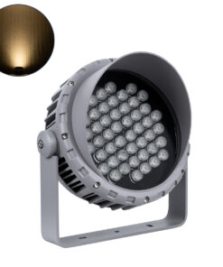 GloboStar® GLOBOSTAR® FLOOD-MENA 90646 Προβολέας Σποτ Wall Washer με Αντιθαμβωτική Γρίλια LED 48W 4320lm 30° AC 220-240V Αδιάβροχο IP65 Θερμό Λευκό 3000K - Ασημί - Μ25 x Π25 x Υ18cm - 3 Χρόνια Εγγύηση
