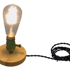 GloboStar® NOX 91049 Μοντέρνο Επιτραπέζιο Φωτιστικό Πορτατίφ Μονόφωτο 1 x E27 IP20 Μπεζ Ξύλο με Μαύρο Μέταλλο - Μ12 x Π12 x Υ10.6cm 7 91049 4