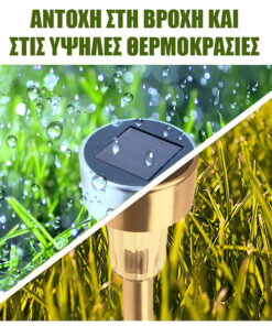 Alternative view of Αυτόνομο Αδιάβροχο IP65 Ηλιακό Φωτοβολταϊκό Φανάρι Κήπου LED Ψυχρό Λευκό 6000k GloboStar 50010