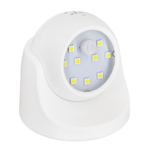 GloboStar® GloboStar® 79000 Λευκό Φωτιστικό Μπαταρίας σε Σχήμα Κάμερας LED SMD 3W 300lm με Αισθητήρα Ημέρας-Νύχτας και PIR Αισθητήρα Κίνησης Ψυχρό Λευκό 6000K