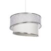 GloboStar® GLOBOSTAR® SONIA 203-0115 Μοντέρνο Κρεμαστό Φωτιστικό Οροφής με Ντουί 1 x E27 AC 220-240V IP20 - Λευκό & Ασημί - Μ30 x Π30 x Υ24cm