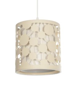 GloboStar® GLOBOSTAR® PETAL 203-0067 Μοντέρνο Κρεμαστό Φωτιστικό Οροφής με Ντουί 1 x E27 AC 220-240V IP20 - Μπεζ - Μ23 x Π23 x Υ30cm