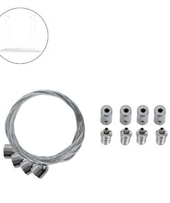 GloboStar® GLOBOSTAR® SUSPENSION 60219 Σύστημα Κρέμασης με 4 Ρυθμιζόμενες Ντίζες & Εξαρτήματα Ειδικό για Πάνελ 60x60cm & 120x30cm - Μ1 x Π1 x Υ80cm