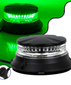 GloboStar® GloboStar® 85169 PRO Series Φάρος Σήμανσης Οχήματος Security - Ασφαλείας για Αυτοκίνητα & Φορτηγά 6 Προγραμμάτων Φωτισμού STROBE LED SMD 3030 48W DC 10-30V Αδιάβροχος IP66 Πράσινο
