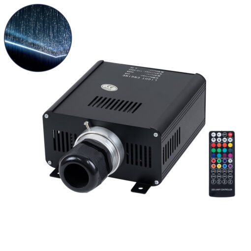 GloboStar® GLOBOSTAR® LUMOFIBRA 79612 Σύστημα Οπτικής Ίνας με RF Ασύρματο Χειριστήριο LED 45W 4500lm 1° AC 220-240V IP20 Πολύχρωμο RGBW - Μ14 x Π26 x Υ8.5cm - 2 Χρόνια Εγγύηση