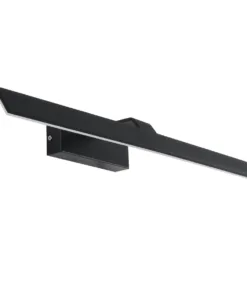 GloboStar® GloboStar® MIRROR 60517 Φωτιστικό Τοίχου - Απλίκα LED 14W 1680lm 120° AC 85-265V IP54 Φυσικό Λευκό 4500K Μαύρο Μέταλλο - Μ58 x Π15 x Υ6cm - 2 Xρόνια Εγγύηση