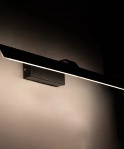 Alternative view of GloboStar® MIRROR 60517 Φωτιστικό Τοίχου - Απλίκα LED 14W 1680lm 120° AC 85-265V IP54 Φυσικό Λευκό 4500K Μαύρο Μέταλλο - Μ58 x Π15 x Υ6cm - 2 Xρόνια Εγγύηση