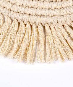 GloboStar® 35300 Μακραμέ Σουβέρ Χειροποίητο Μπεζ Φ17cm 7 93692b 35303 3