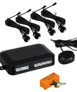 GloboStar® GloboStar® 86000 Σύστημα Παρκαρίσματος Parktronic DC 12V με 4 Μαύρους Αισθητήρες και Ηχείο (Buzzer)
