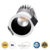 GloboStar® GloboStar® MICRO-S 60235 Χωνευτό LED Spot Downlight TrimLess Φ4cm 5W 625lm 38° AC 220-240V IP20 Φ4 x Υ5.9cm - Στρόγγυλο - Λευκό με Μαύρο Κάτοπτρο - Θερμό Λευκό 2700K - Bridgelux COB - 5 Years Warranty