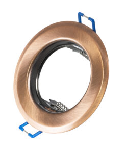 GloboStar® GloboStar® DELTA 77812 Χωνευτό Στρόγγυλο Σποτ Οροφής για Λάμπα MR16 με Βάση GU5.3 ή GU10 - IP20 - Μεταλλικό - Φ83 x Υ31mm - Χάλκινο - 5 Χρόνια Εγγύηση