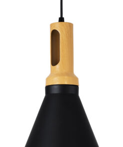 GLOBOSTAR® CALYPSO 01334-C Μοντέρνο Κρεμαστό Φωτιστικό Οροφής με Ντουί 1 x E27 AC 220-240V IP20 - Μαύρο, Χρυσό & Μπεζ - Μ25 x Π25 x Υ40cm 17 94541d 01334 7 c