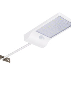 GloboStar® GloboStar® 71467 Αυτόνομο Ηλιακό Φωτιστικό Τοίχου Λευκό LED SMD 4W 550lm με Ενσωματωμένη Μπαταρία 2200mAh - Φωτοβολταϊκό Πάνελ - Βάση Στήριξης - Αισθητήρα Ημέρας-Νύχτας PIR Αισθητήρα Κίνησης Αδιάβροχο IP65 Ψυχρό Λευκό 6000K