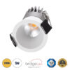 GloboStar® GloboStar® MICRO-S 60237 Χωνευτό LED Spot Downlight TrimLess Φ4cm 5W 625lm 38° AC 220-240V IP20 Φ4 x Υ5.9cm - Στρόγγυλο - Λευκό - Θερμό Λευκό 2700K - Bridgelux COB - 5 Years Warranty