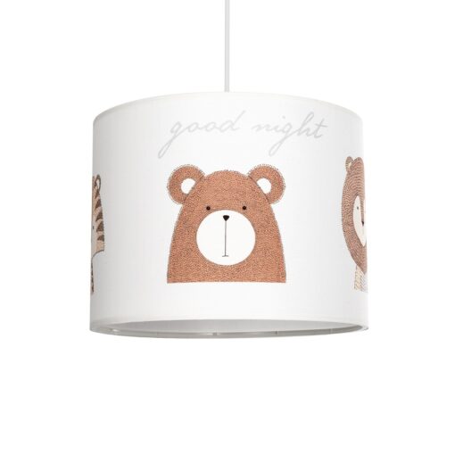 GloboStar® GLOBOSTAR® BEAR 204-0018 Παιδικό Κρεμαστό Φωτιστικό Οροφής με Ντουί 1 x E27 AC 220-240V IP20 - Πολύχρωμο - Μ28 x Π28 x Υ24cm