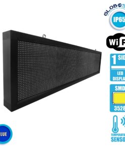 Alternative view of GLOBOSTAR®DISPLAY 90283 Κυλιόμενη Ψηφιακή Επιγραφή 160x32cm P10 Μονής Όψης LED AC 220-240V Αδιάβροχο IP65 Μπλε - WiFi Control μέσω FK APP - Αισθητήρας Θερμοκρασίας & Υγρασίας - Μ168 x Π9 x Υ40cm - 2 Χρόνια Εγγύηση