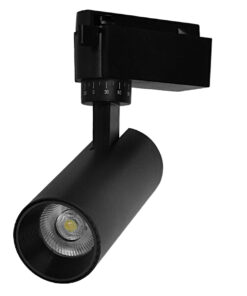 GloboStar® Globostar S-40014 Μονοφασικό Bridgelux COB LED Μάυρο Φωτιστικό Σποτ Ράγας 10W 230V 1250lm 30° Φυσικό Λευκό 4500k