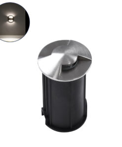 GloboStar® GLOBOSTAR® UNDERGROUND-RENA 90663 Χωνευτό Αρχιτεκτονικό Φωτιστικό Διαδρόμου/Σκαλοπατιού LED 1W 115lm 30° DC 24V Αδιάβροχο IP68 Φυσικό Λευκό 4500K Dimmable - Ανοξείδωτο Ατσάλι 304 - Φ5 x Υ9cm / Q4.2cm - 3 Χρόνια Εγγύηση