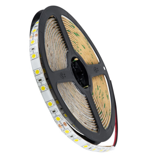 GloboStar® GLOBOSTAR® LUMAR 70321 Ταινία LED 14.4W/m 1440lm/m 120° DC 24V Αδιάβροχη IP65 60 x SMD5050 Chip/m Φυσικό Λευκό 4500K Dimmable - Μ500 x Π1 x Υ0.2cm - Ρολό 5 Μέτρων - 5 Χρόνια Εγγύηση