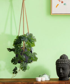 GloboStar® Artificial Garden LESVOS 20464 Κρεμαστό Πήλινο Κεραμικό Κασπώ Γλάστρα - Flower Pot Μαύρο Φ13.5cm x Υ13cm 21 9696d1 20600 20464