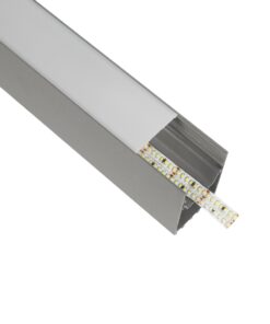 GloboStar® GLOBOSTAR® ALP-LINEAR BRIGHTRAIL 61776-3M Επιφανειακό / Κρεμαστό / Επιτοίχιο Προφίλ Αλουμινίου με Λευκό Γαλακτερό Πατητό Κάλυμμα για Ταινίες LED IP20 - Γκρι Ανθρακί Ματ - Μ300 x Π5 x Υ7.5cm