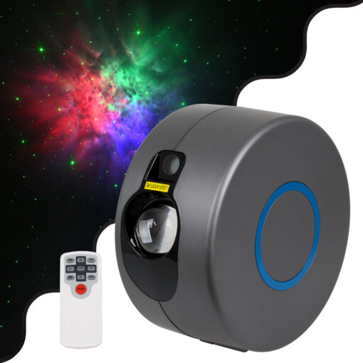 GloboStar® GloboStar® 78595 XL Διακοσμητικό Φωτιστικό Ειδικών Εφέ LASER NIGHT SKY AURORA GALAXY 3D LED 10W AC 230V - Πρίζα Schuko και Ασύρματο Χειριστήριο RF 2.4Ghz Πολύχρωμo RGB Dimmable