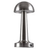 GloboStar® GloboStar® COCO 76510 Επαναφορτιζόμενο Επιτραπέζιο Φωτιστικό Πορτατίφ LED 1.5W 105lm 120° DC 5V IP44 Θερμό Λευκό 2700K Dimmable Ασημί Αλουμίνιο - Μ10 x Π10 x Υ22cm - 2 Xρόνια Εγγύηση
