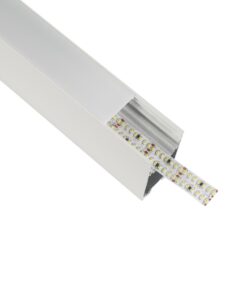 GloboStar® GLOBOSTAR® ALP-LINEAR LUMILINE 61763-3M Επιφανειακό / Κρεμαστό / Επιτοίχιο Προφίλ Αλουμινίου με Λευκό Γαλακτερό Πατητό Κάλυμμα για Ταινίες LED IP20 - Λευκό Ματ - Μ300 x Π3.5 x Υ7cm