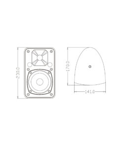 GLOBOSTAR® FDB ES104WT 98001 Επιτοίχιο Παθητικό Ηχείο Εγκαταστάσεων με Μετασχηματιστή 100V & 16Ω - 80W RMS (160W Peak) - 1 x 4" Inches LF & 1 x 0.8" Inches HF - Αδιάβροχο IP46 - Λευκό - Μ14 x Π17 x Υ23cm - Σετ 2 Τεμαχίων - 2 Χρόνια Εγγύηση 23 98001 11