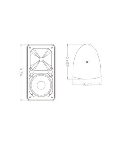 GloboStar® FDB ES106WT 98003 Facilities Speaker - Παθητικό Ηχείο Εγκαταστάσεων Επιτοίχιο με Μετασχηματιστή 100V & 16Ω - 80W RMS (320W Peak) - 1 x 6" Inches LF & 1 x 1" Inches HF - Αδιάβροχο IP65 - Λευκό - Μ18.2 x Π22.4 x Υ36.2cm - Ζεύγος 23 98003 11