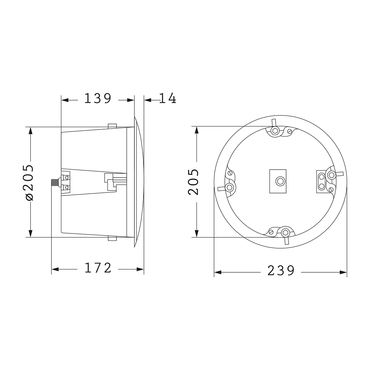 GLOBOSTAR® FDB C600T 98012 Χωνευτό Παθητικό Ηχείο Εγκαταστάσεων με Μετασχηματιστή 100V & 8Ω - 40W RMS (80W Peak) - 1 x 6" Inches LF & 1 x 1" Inches HF - IP20 - Λευκό - Μ23.9 x Π23.9 x Υ17.2cm / Q20.5 x 13.9cm - 2 Χρόνια Εγγύηση 11 GLOBOSTAR® FDB C600T 98012 Χωνευτό Παθητικό Ηχείο Εγκαταστάσεων με Μετασχηματιστή 100V & 8Ω - 40W RMS (80W Peak) - 1 x 6" Inches LF & 1 x 1" Inches HF - IP20 - Λευκό - Μ23.9 x Π23.9 x Υ17.2cm / Q20.5 x 13.9cm - 2 Χρόνια Εγγύηση - Image 9