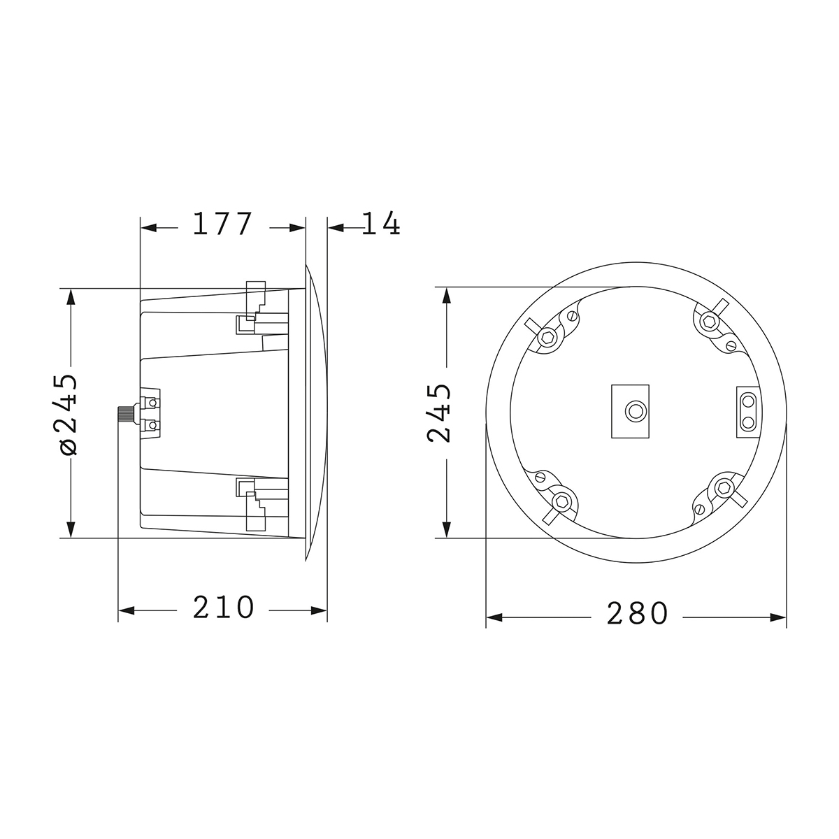 GLOBOSTAR® FDB C800T 98013 Χωνευτό Παθητικό Ηχείο Εγκαταστάσεων με Μετασχηματιστή 100V & 8Ω - 50W RMS (100W Peak) - 1 x 8" Inches LF & 1 x 1" Inches HF - IP20 - Λευκό - Μ28 x Π28 x Υ21cm / Q24.5 x 17.7cm - 2 Χρόνια Εγγύηση 11 GLOBOSTAR® FDB C800T 98013 Χωνευτό Παθητικό Ηχείο Εγκαταστάσεων με Μετασχηματιστή 100V & 8Ω - 50W RMS (100W Peak) - 1 x 8" Inches LF & 1 x 1" Inches HF - IP20 - Λευκό - Μ28 x Π28 x Υ21cm / Q24.5 x 17.7cm - 2 Χρόνια Εγγύηση - Image 9