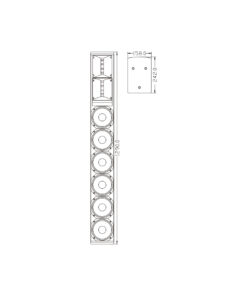 GloboStar® FDB K806 98027 PA Speaker - Παθητικό Ηχείο Column Κολωνάτο Επιτοίχιο & Επιδαπέδιο 6Ω - 480W RMS (1920W Peak) - 6 x 6" Inches Mid & 2 x 1.7" Inches HF - IP20 - Μαύρο - Μ15.8 x Π24.2 x Υ129cm 39 98027 19