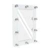 GloboStar® GloboStar® MAKEUP MIRROR-60x90-4 Μοντέρνος Καθρέπτης Μακιγιάζ με Πλαίσιο Φυσικού Ξύλου με Διακόπτη On/Off 10 x E27 AC220-240V - Μ60 x Π7 x Υ90cm - Λευκή Λάκα