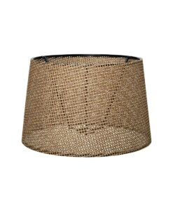 GloboStar® GloboStar® COVER 203-0261 Μοντέρνο Φωτιστικό Καπέλο Μπέζ Διάτρητο Ύφασμα - Μ38 x Π38 x Υ30cm