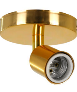 GloboStar® GloboStar® SARA 00845 Μοντέρνο Φωτιστικό Οροφής Σποτ Μονόφωτο 1 x E27 IP20 Χρυσό Μέταλλο - Μ10 x Π10 x Υ10.3cm