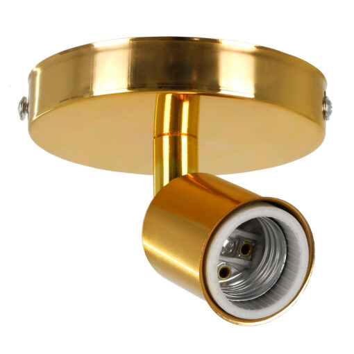 GloboStar® GloboStar® SARA 00845 Μοντέρνο Φωτιστικό Οροφής Σποτ Μονόφωτο 1 x E27 IP20 Χρυσό Μέταλλο - Μ10 x Π10 x Υ10.3cm