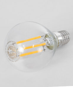GloboStar® 99003 Λάμπα LED Long Filament E14 G45 Γλομπάκι 4W 400lm 360° AC 220-240V IP20 Φ4.5 x Υ7.5cm Θερμό Λευκό 2700K με Διάφανο Γυαλί Dimmable - 3 Χρόνια Εγγύηση 8 99003 3