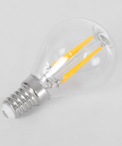 GloboStar® 99003 Λάμπα LED Long Filament E14 G45 Γλομπάκι 4W 400lm 360° AC 220-240V IP20 Φ4.5 x Υ7.5cm Θερμό Λευκό 2700K με Διάφανο Γυαλί Dimmable - 3 Χρόνια Εγγύηση 9 99003 4